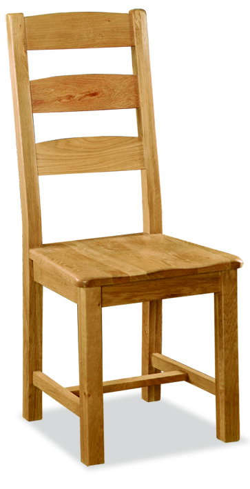 Ladder Oak Chair with Wooded seat
