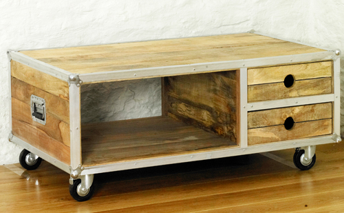 Roady Coffee Table with Drawers