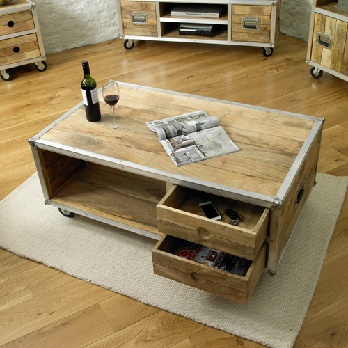 Open coffee table with shelves