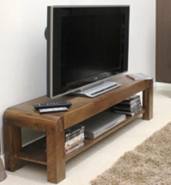 Walnut Low  Widescreen TV Cabinet 